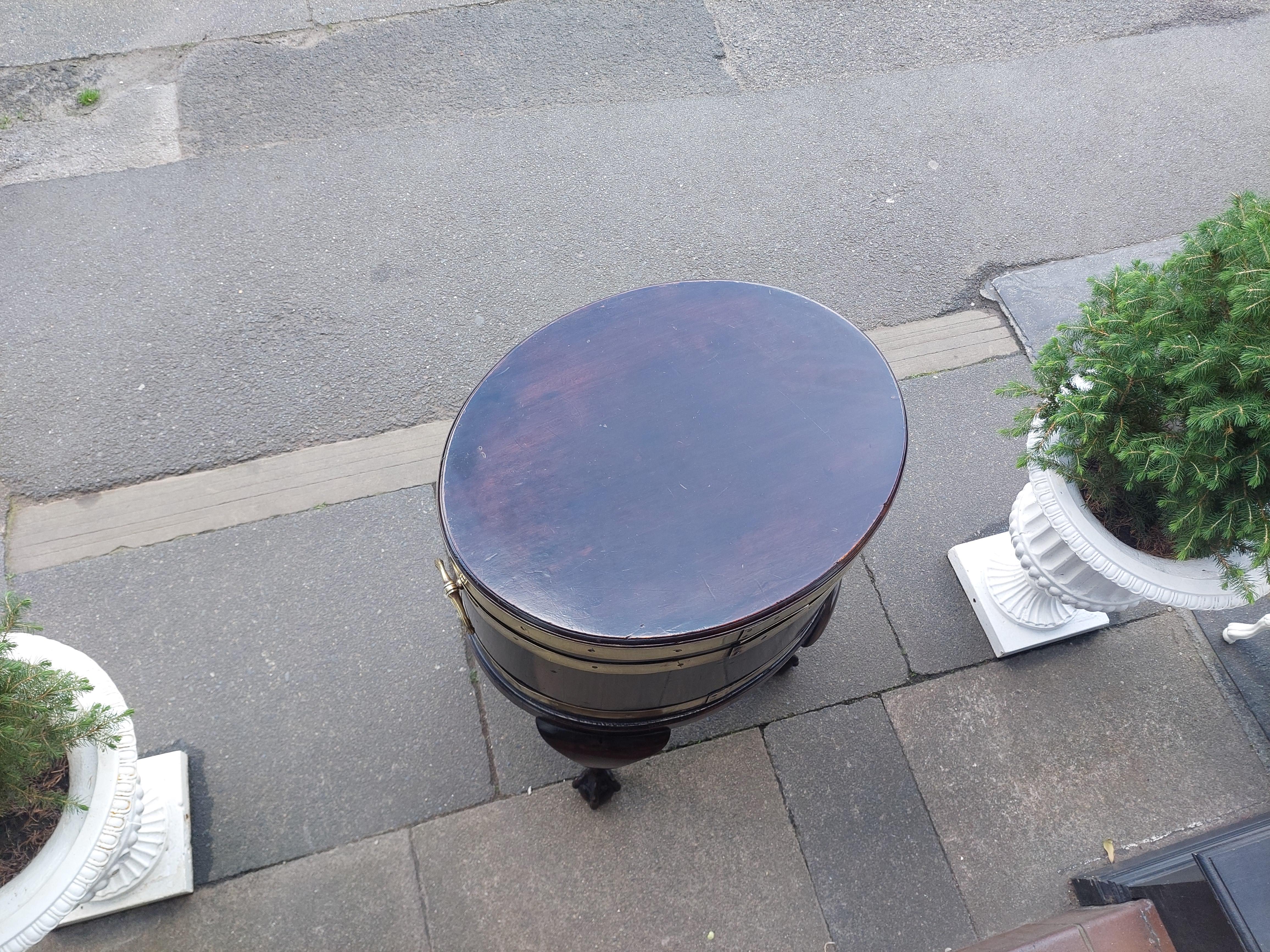 English George III Mahogany Lead Lined Wine Cooler
