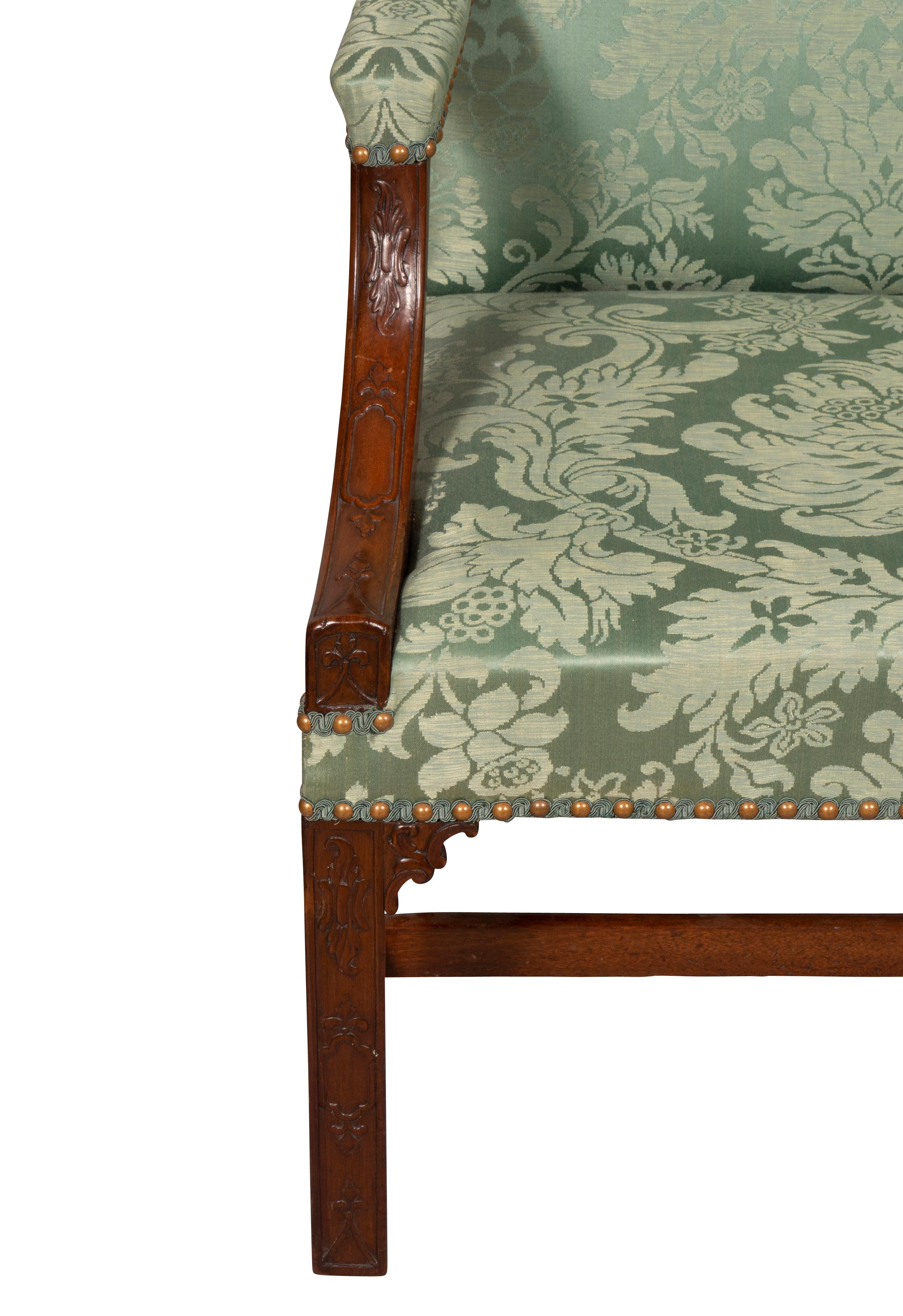 George III Mahogany Library Armchair 6