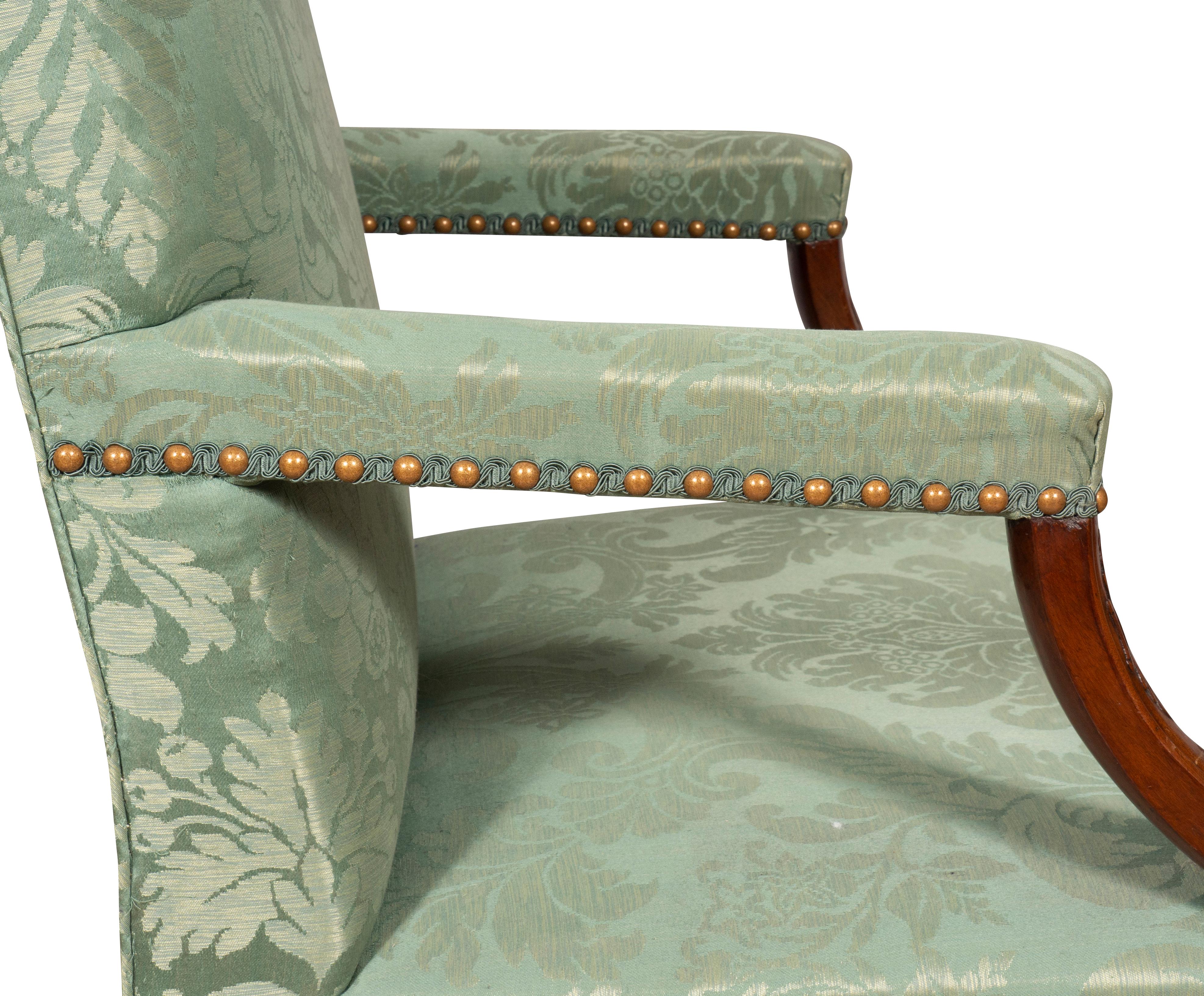 George III Mahogany Library Armchair 8
