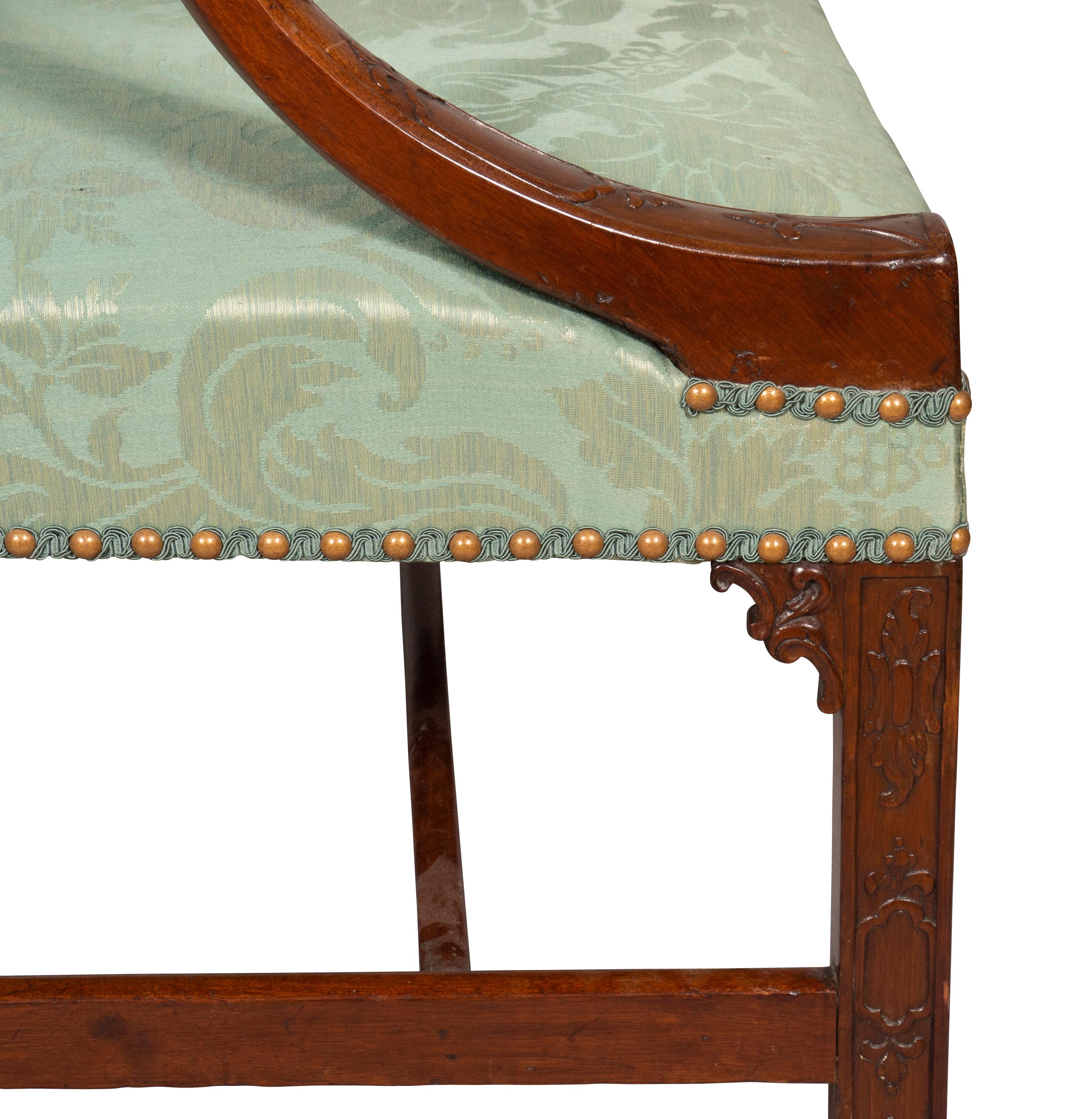 George III Mahogany Library Armchair 9