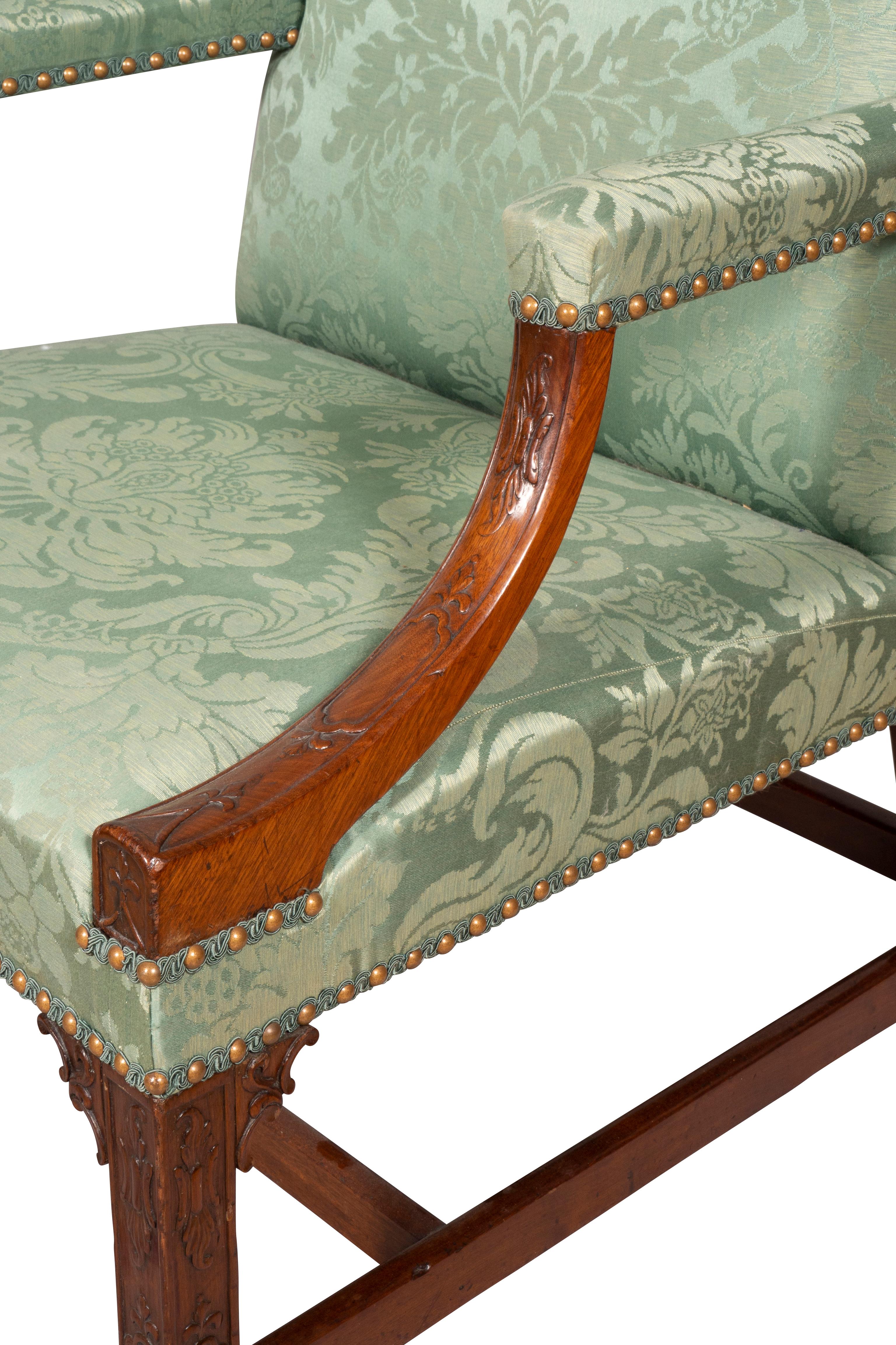 George III Mahogany Library Armchair 2