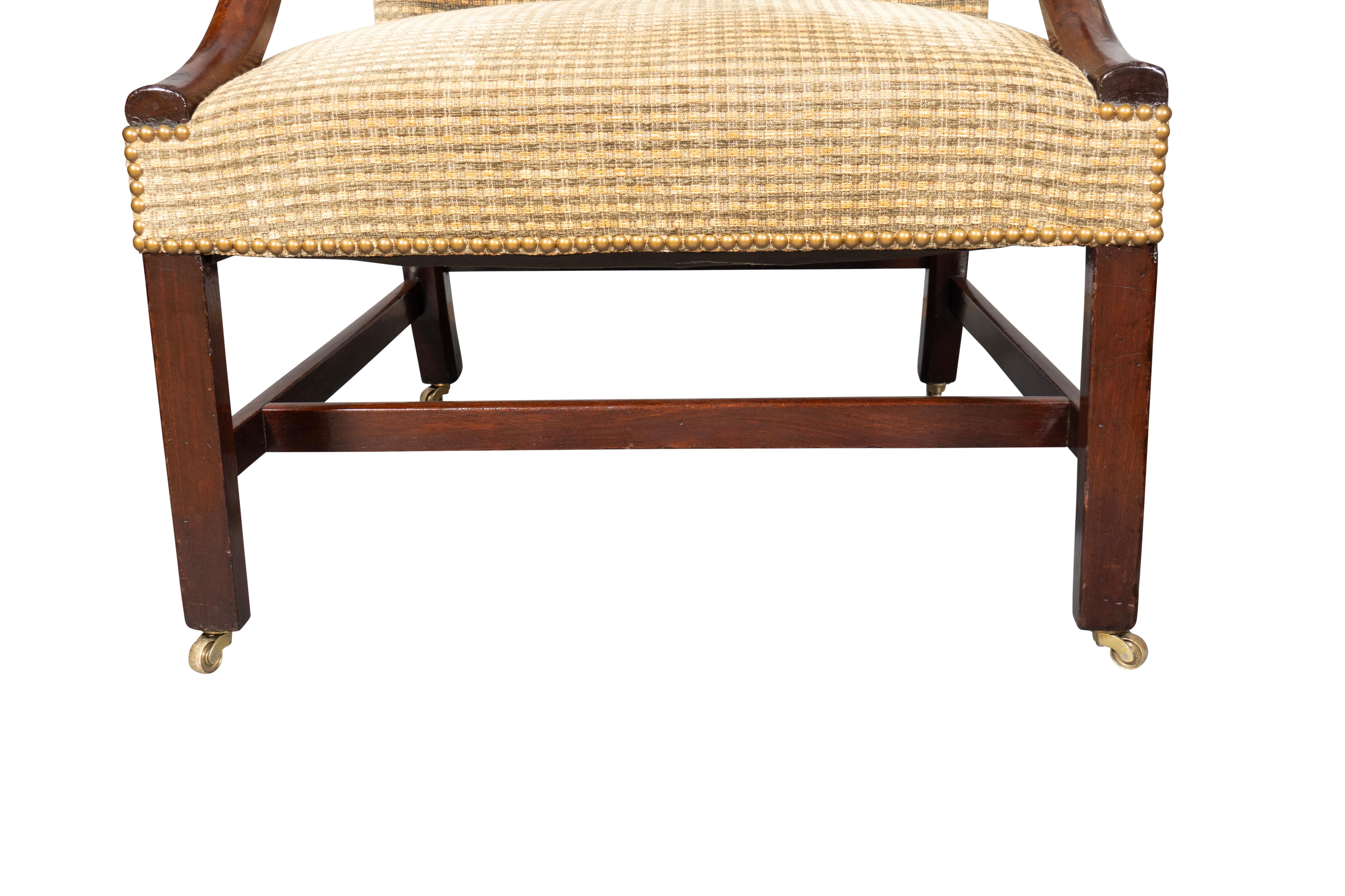 George III Mahogany Library Armchair For Sale 1