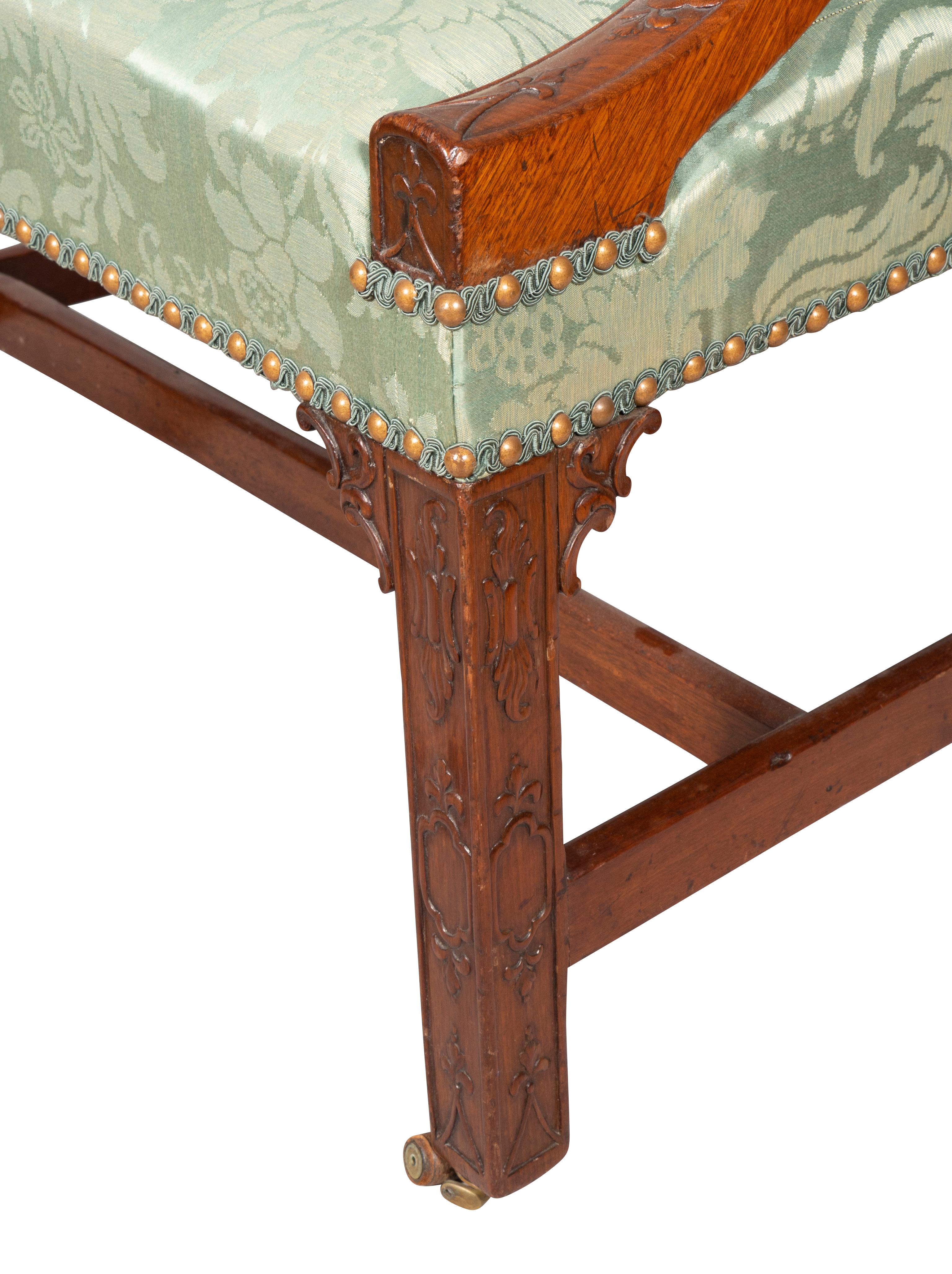 George III Mahogany Library Armchair 3