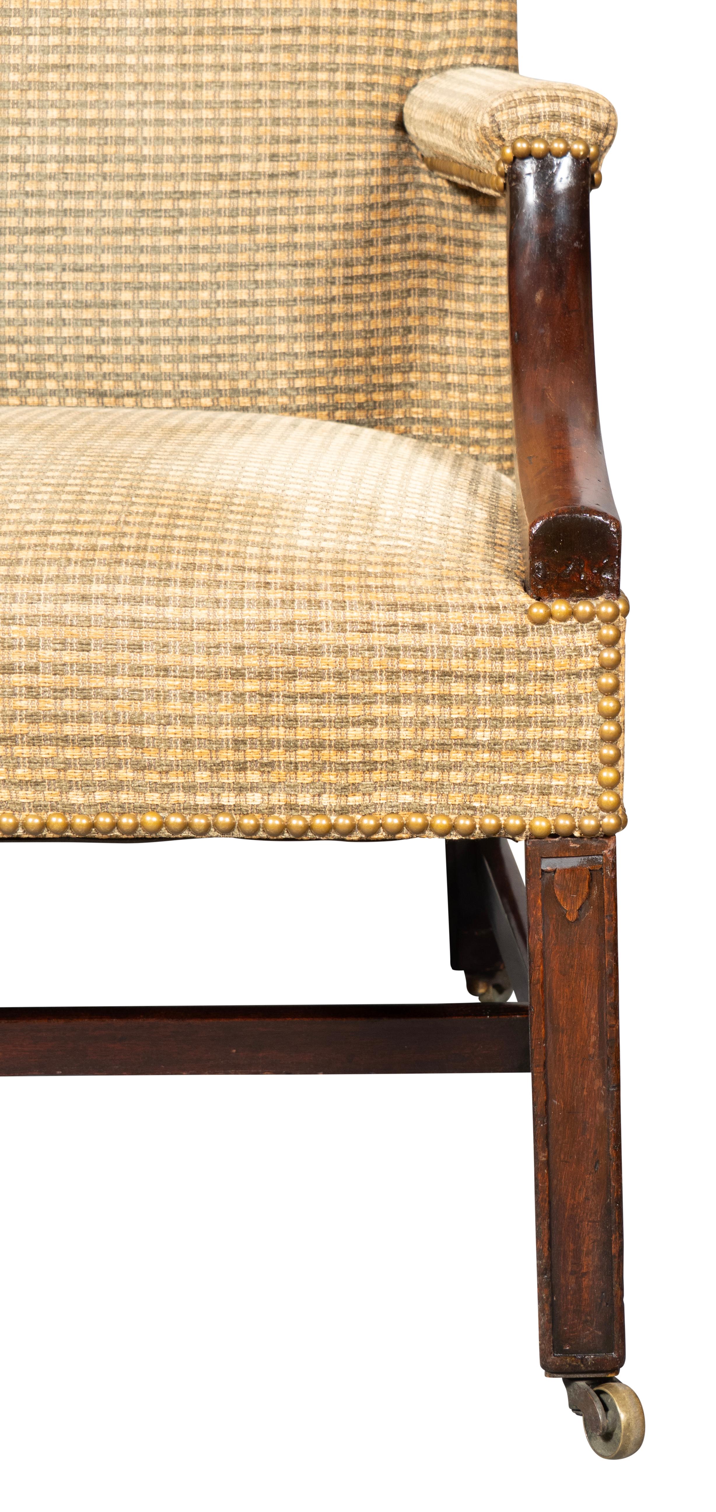 George III Mahogany Library Armchair For Sale 2