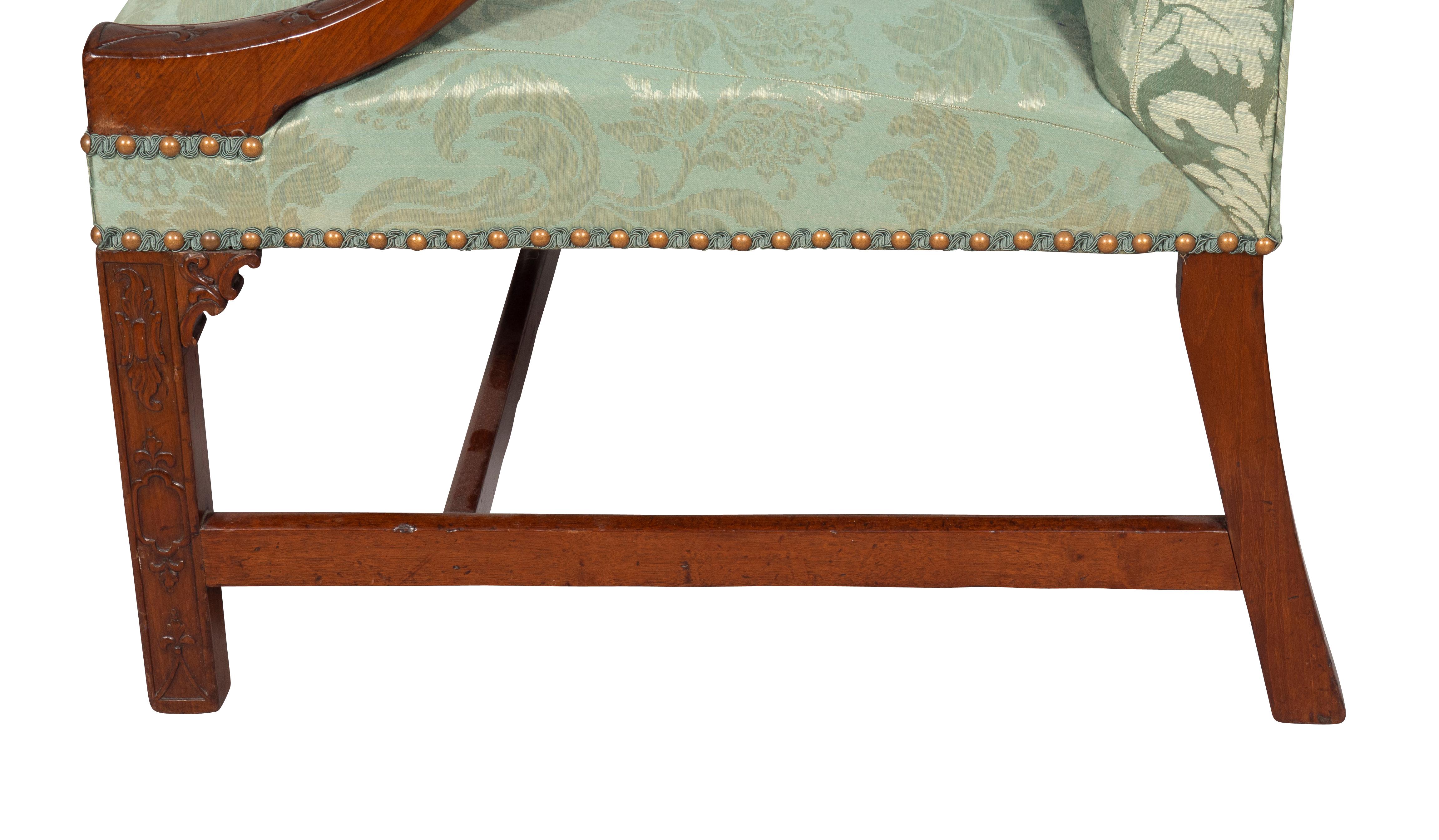 George III Mahogany Library Armchair 4