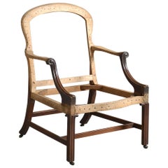 George III Mahogany Library Armchair