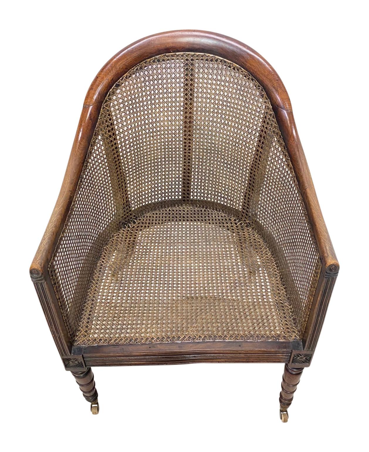 George III Mahogany Library Chair, English, Early 19th Century 6