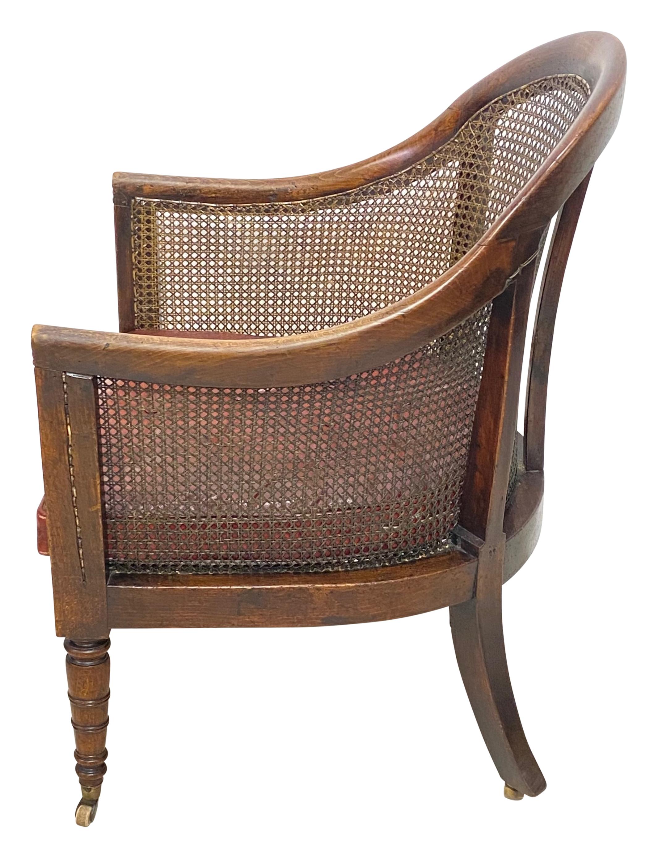 George III Mahogany Library Chair, English, Early 19th Century 2