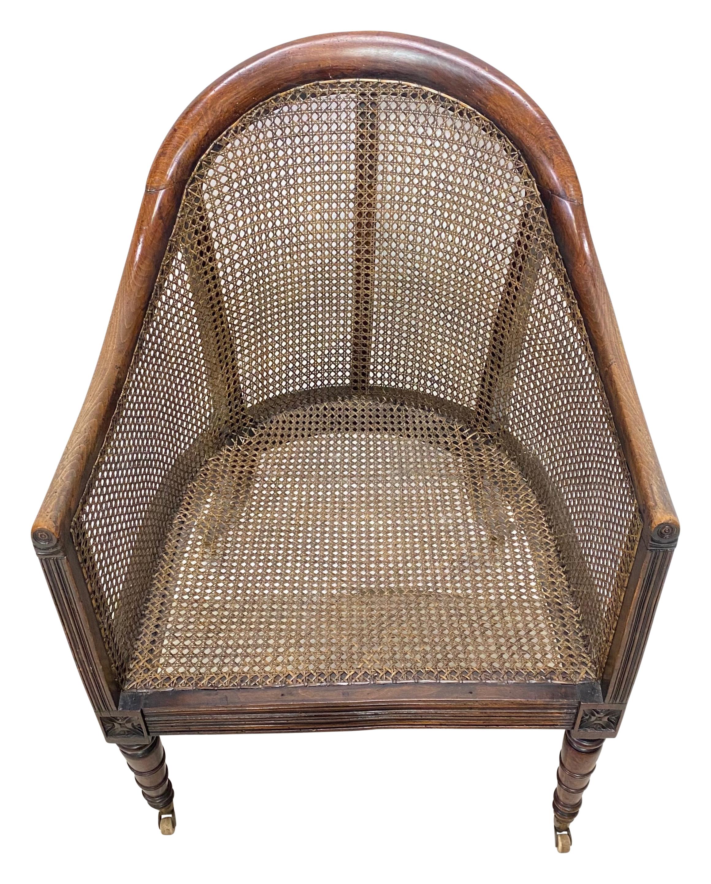 George III Mahogany Library Chair, English, Early 19th Century 3