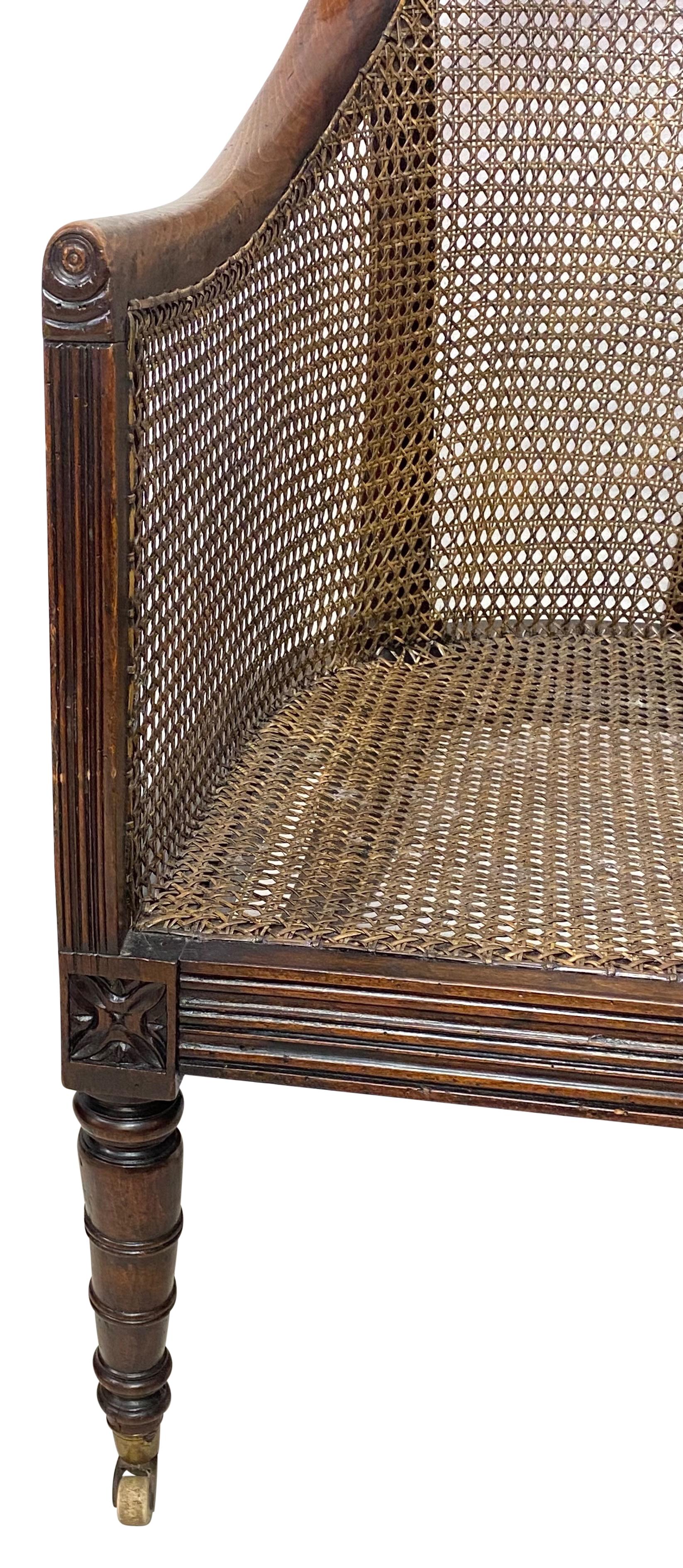 George III Mahogany Library Chair, English, Early 19th Century 4