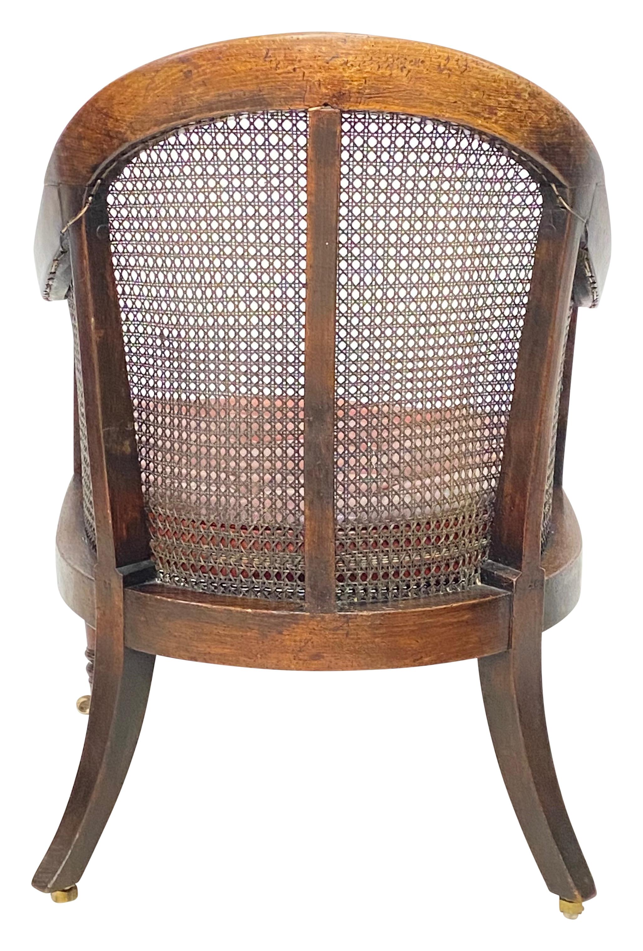 George III Mahogany Library Chair, English, Early 19th Century 5