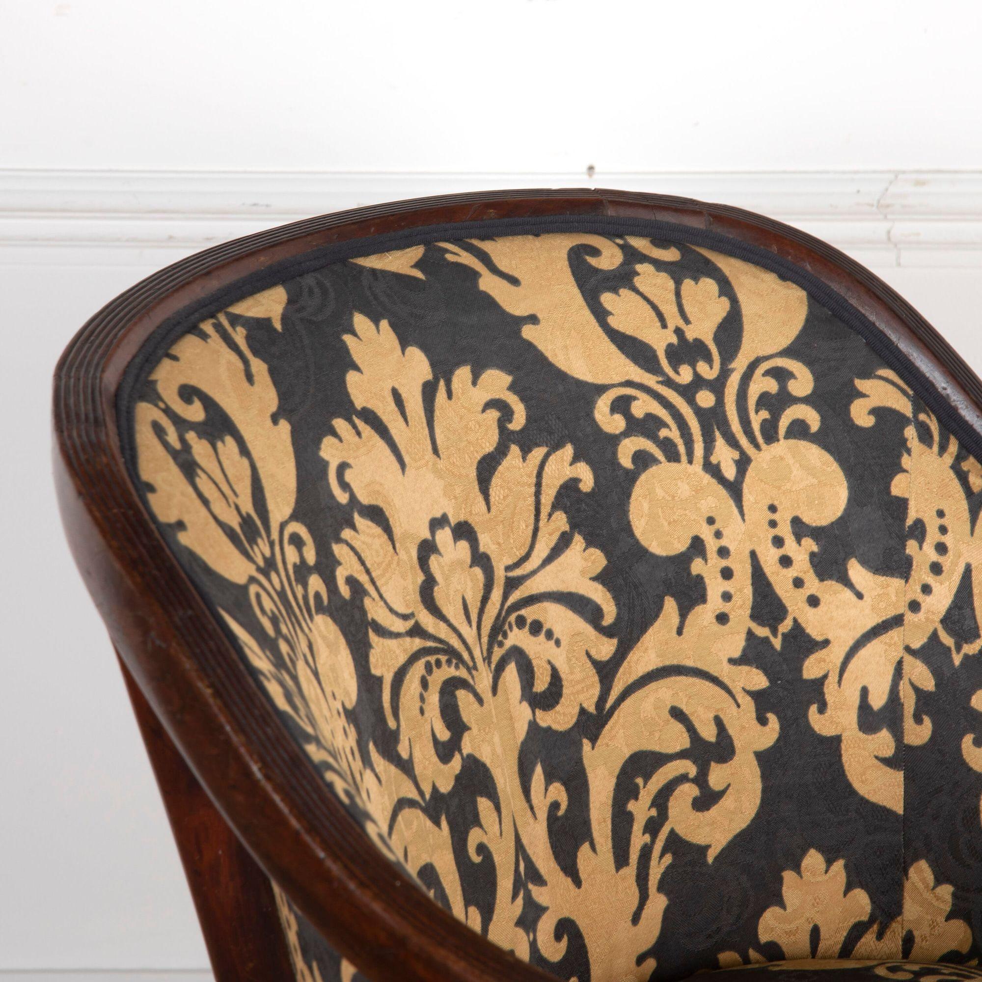 English George III Mahogany Library Chair For Sale