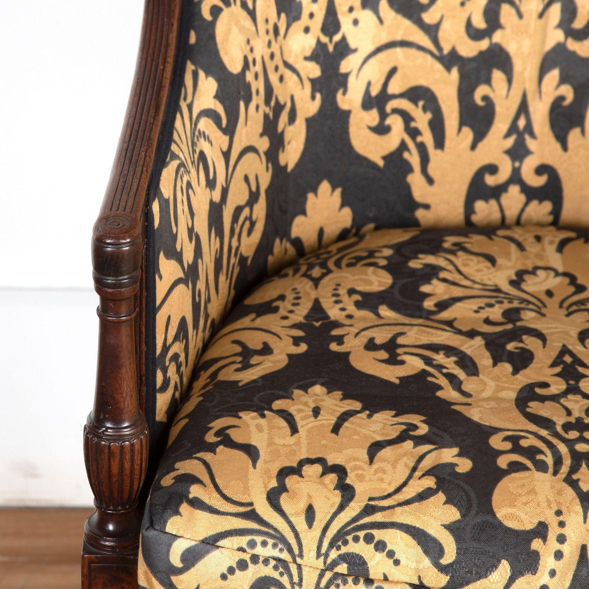 George III Mahogany Library Chair For Sale 1