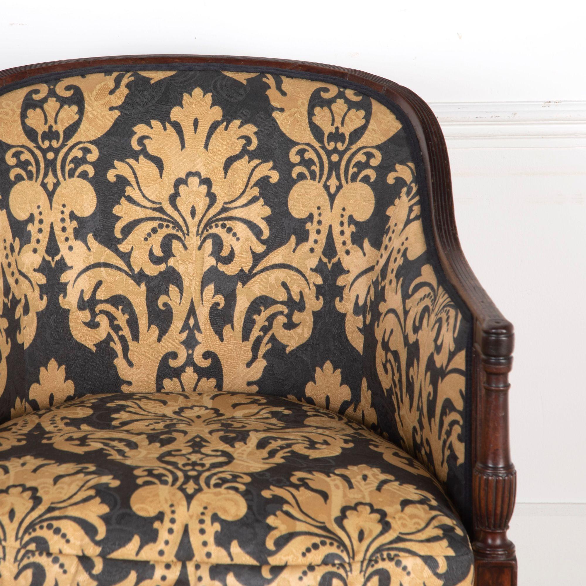 George III Mahogany Library Chair For Sale 2