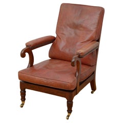 Used George III Mahogany Library Chair