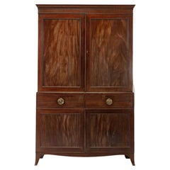 George III Mahogany Linen Press Cupboard 'Attributed to Gillows'