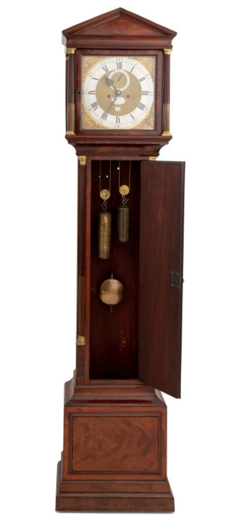 British George III Mahogany Longcase Clock by John Allam For Sale