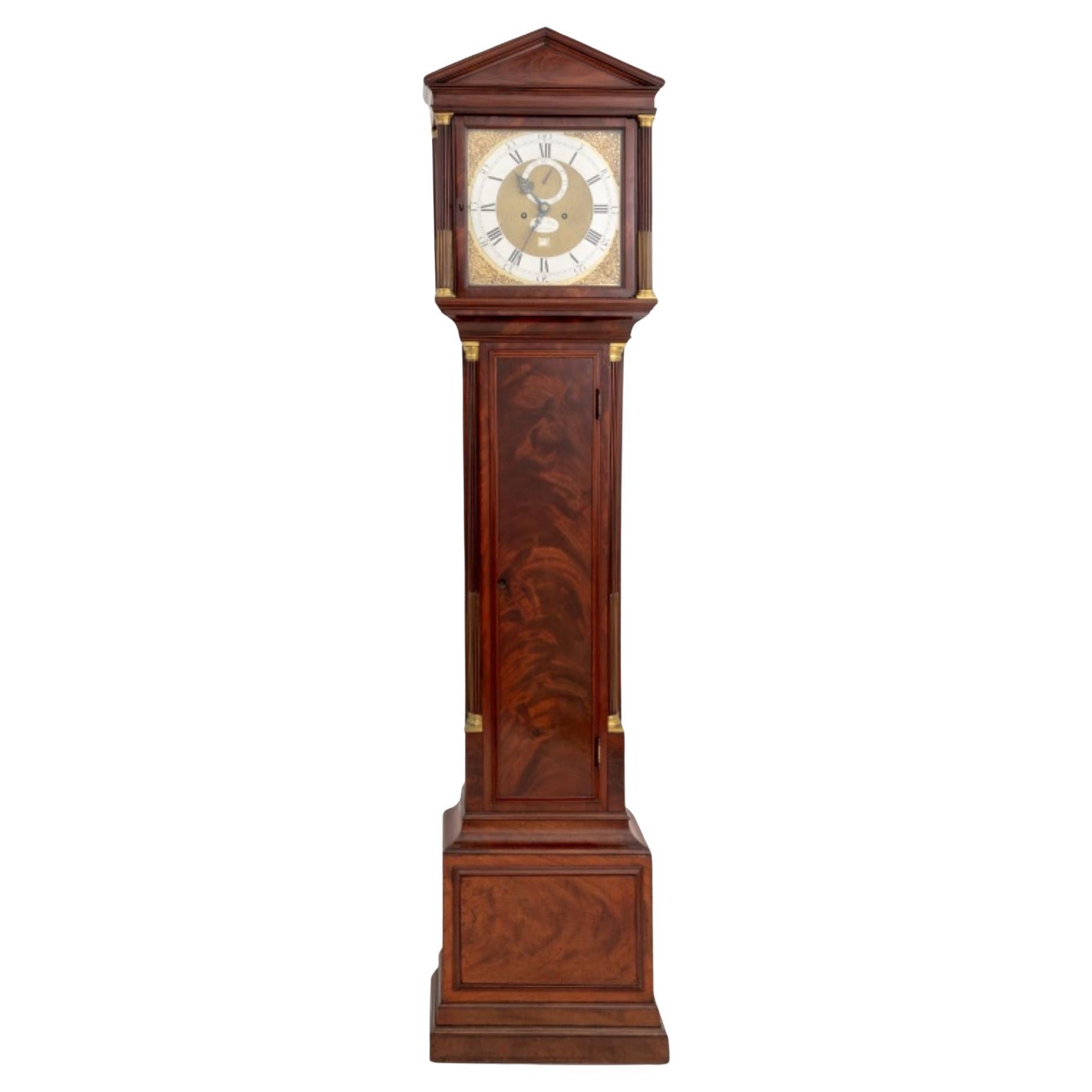 Horloge de parquet George III en acajou de John Allam