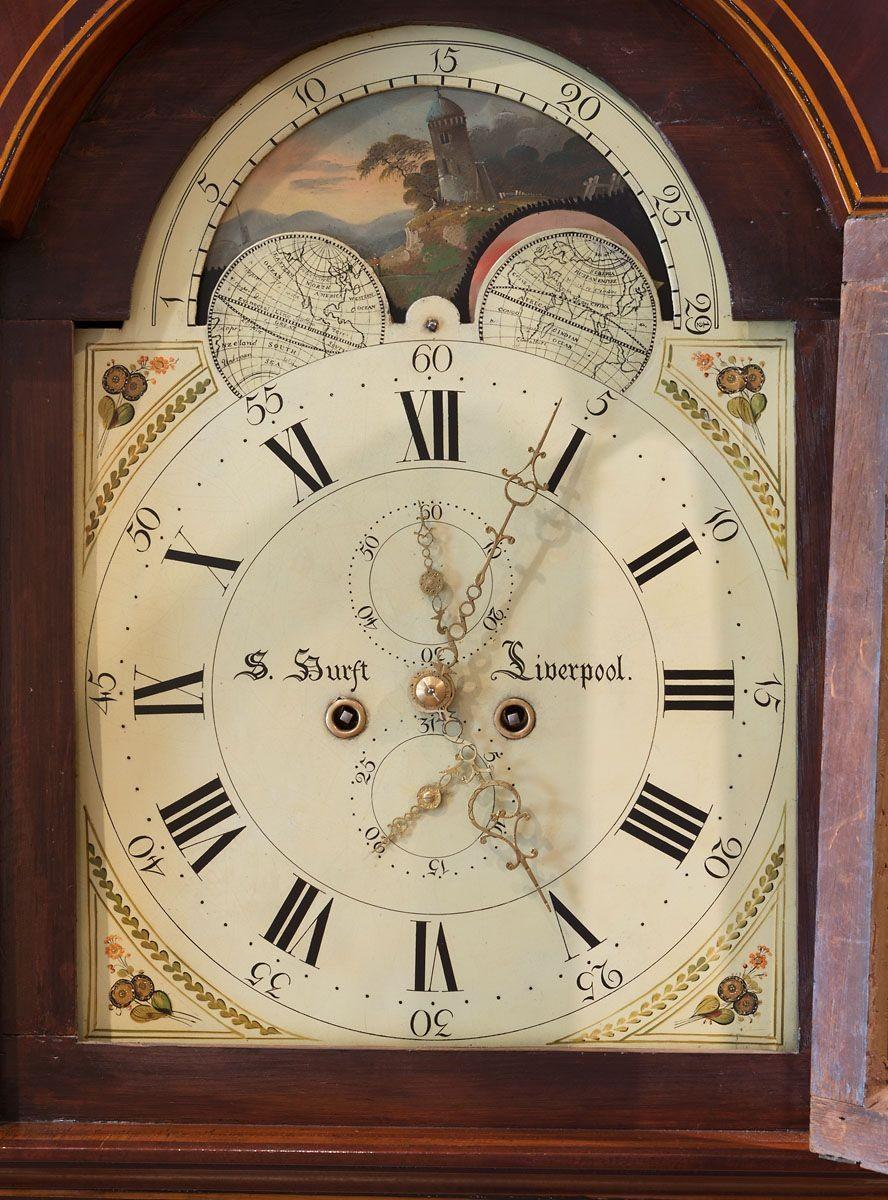 Standuhr aus Mahagoni von Stephen Hurst, Liverpool, George III.-Stil im Zustand „Gut“ im Angebot in Norwich, GB