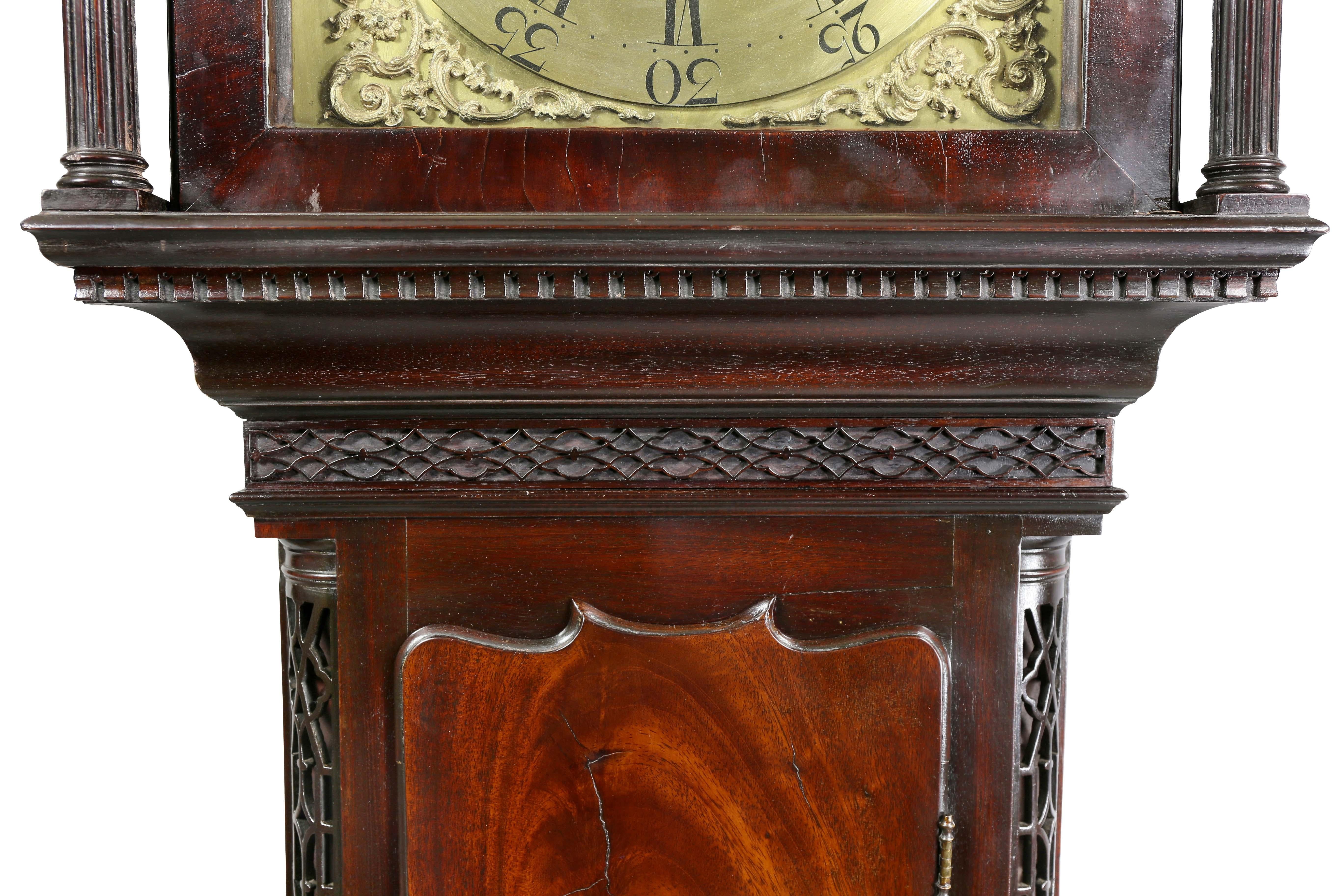 Late 18th Century George III Mahogany Longcase Clock by William Taylor of Whitehaven, Cumbria For Sale