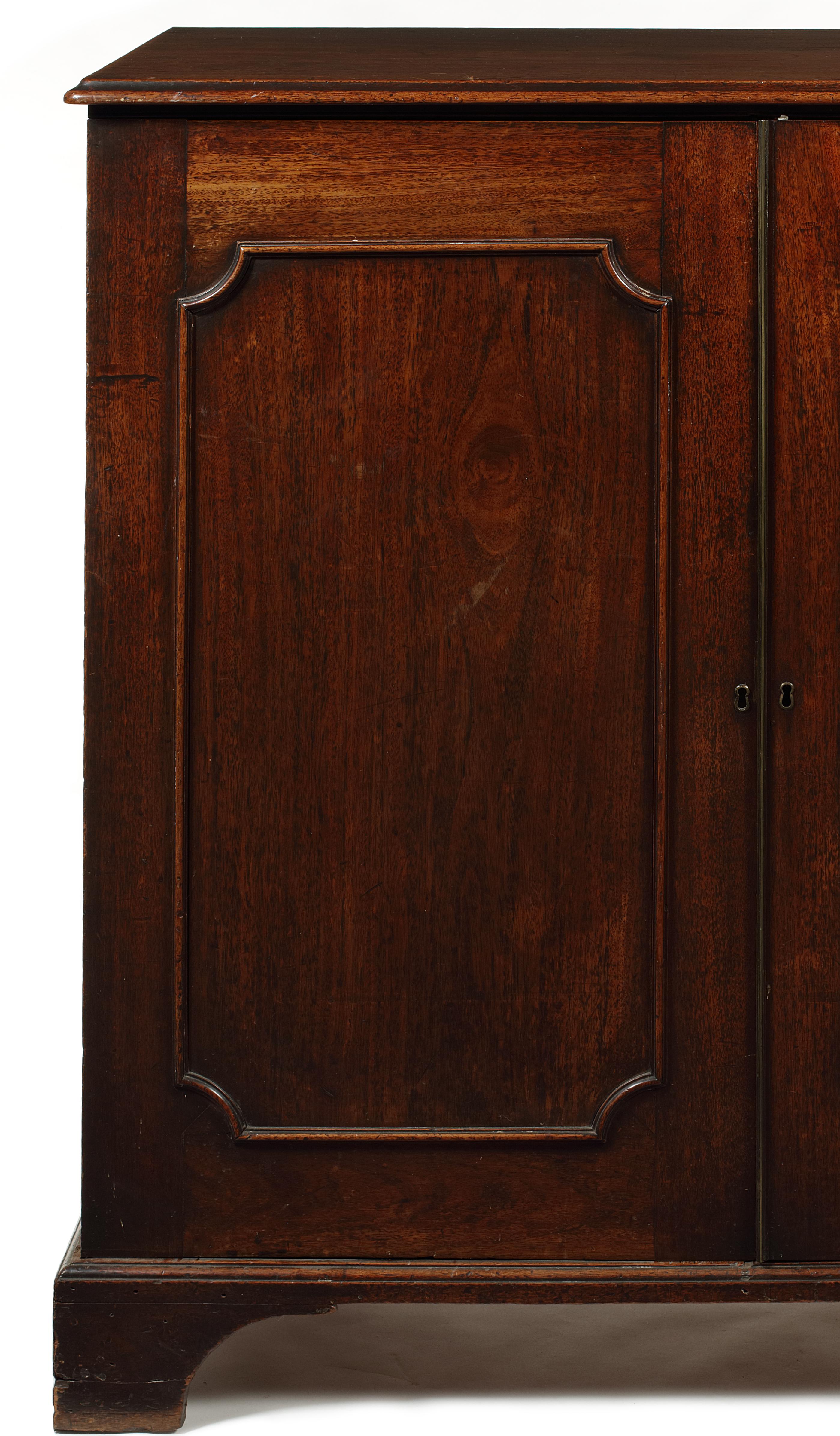 English 18th Century George III Mahogany Low Press Cupboard