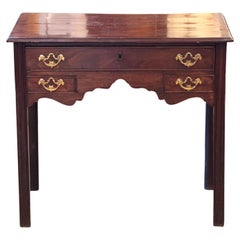 George III Mahogany Lowboy With Shaped Apron