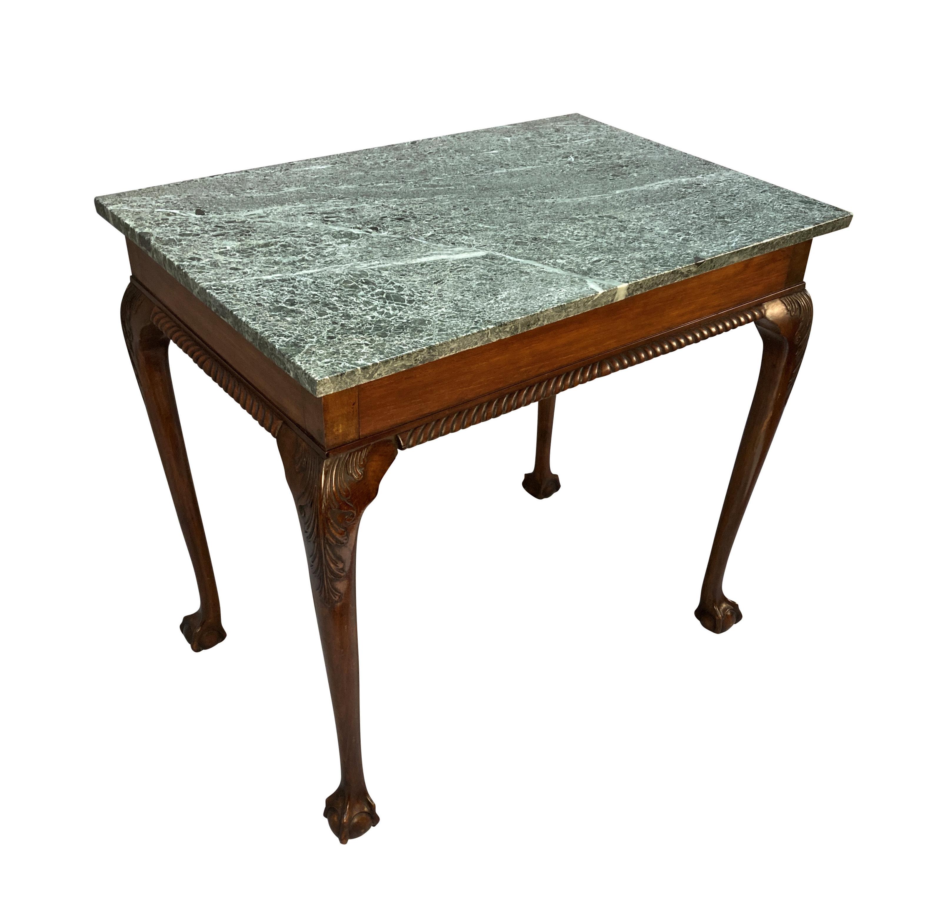 Table d'appoint George III en acajou et marbre Bon état - En vente à Kent, Dover