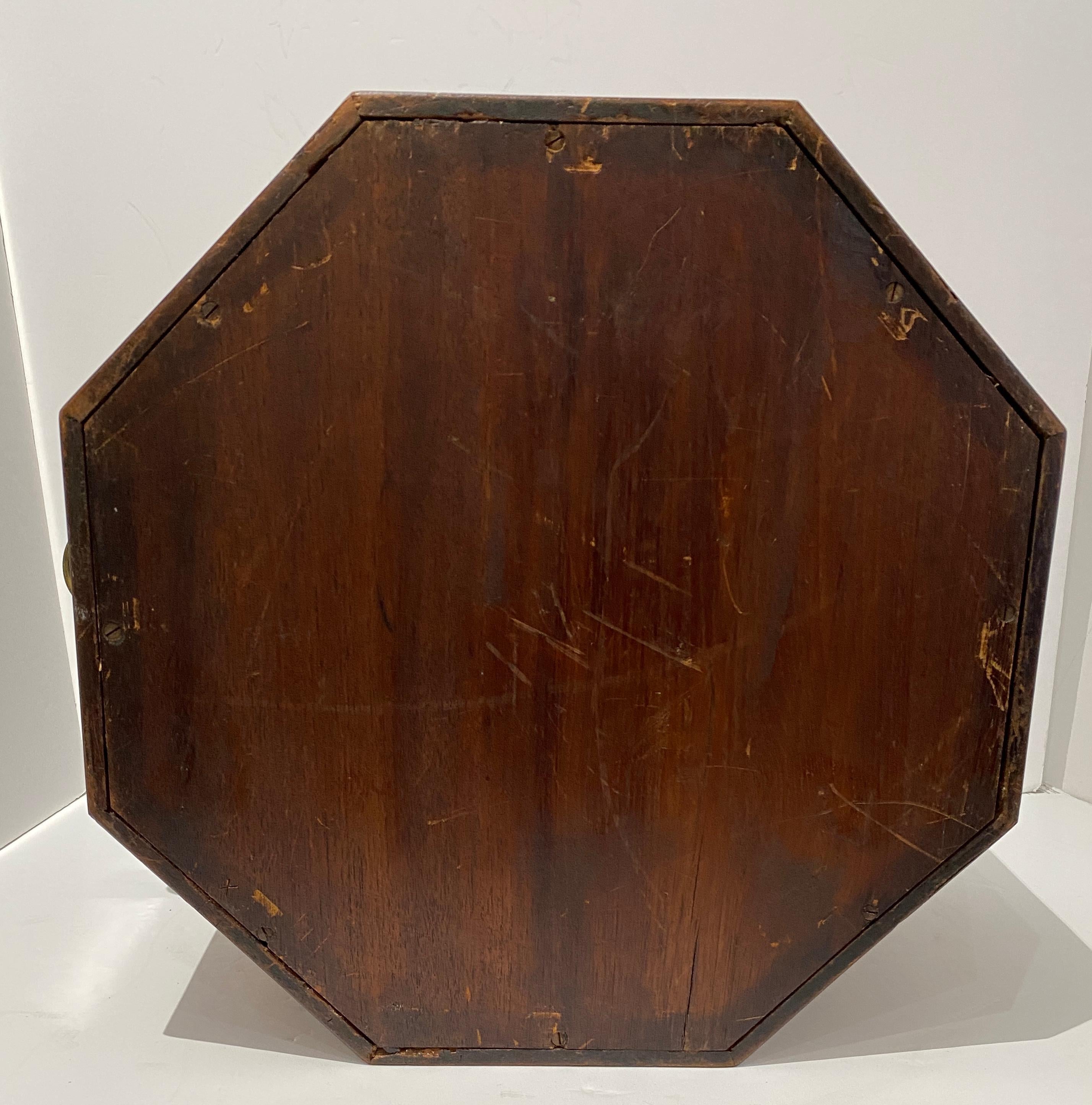 Brass George III Mahogany Marquetry Cellarette For Sale