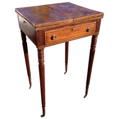 George III Mahogany Metamorphic Side Table with Fitted Writing