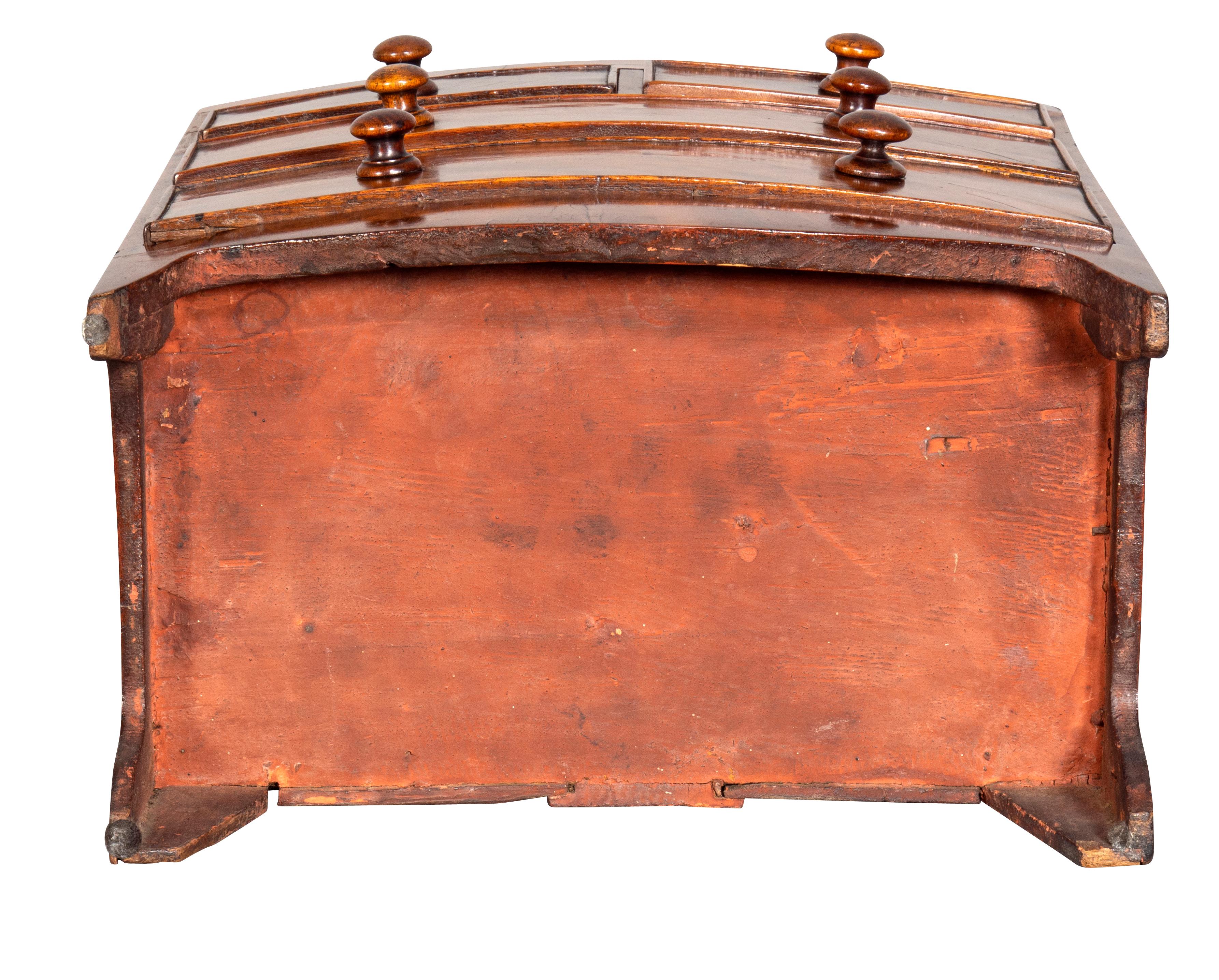 George III Mahogany Miniature Bowfront Chest For Sale 8