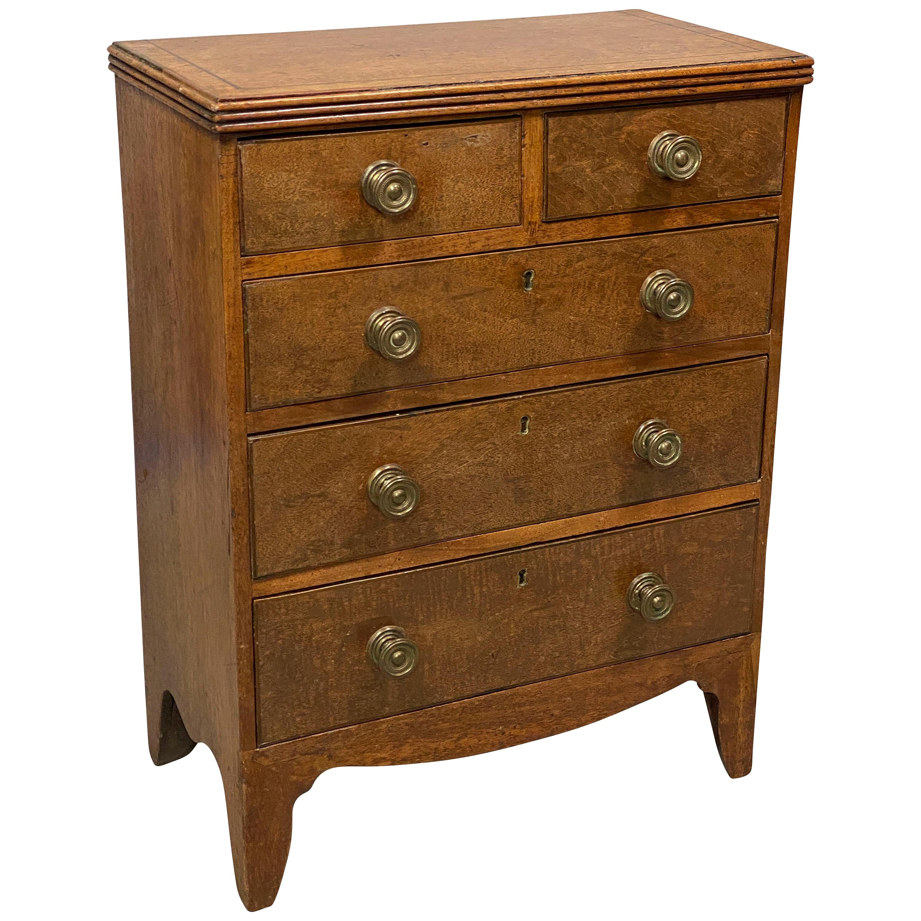 George III Mahogany Miniature Chest For Sale