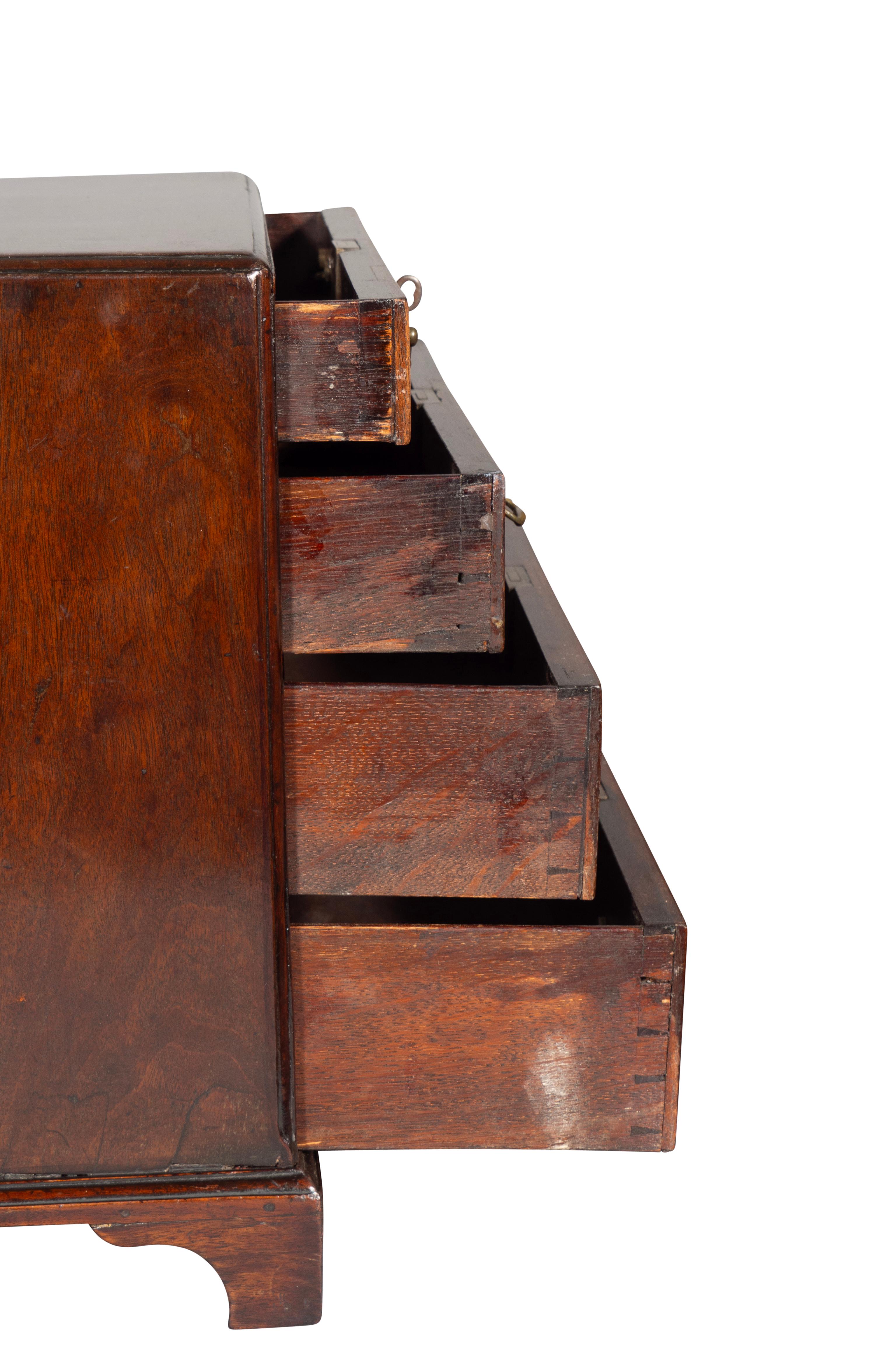 George III Mahogany Miniature Chest Of Drawers For Sale 3