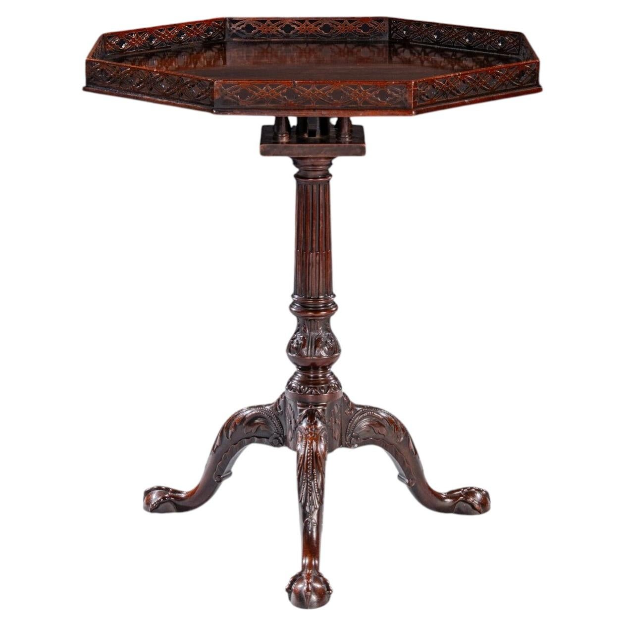 George III Mahogany Octagonal Tripod Table