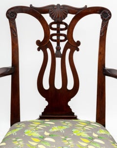 George III Mahogany Open Armchair