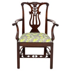 George III Mahogany Open Armchair
