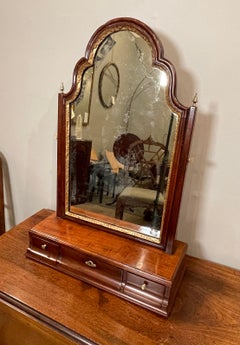 Queen Anne Walnut & Parcel Gilt Dressing Mirror