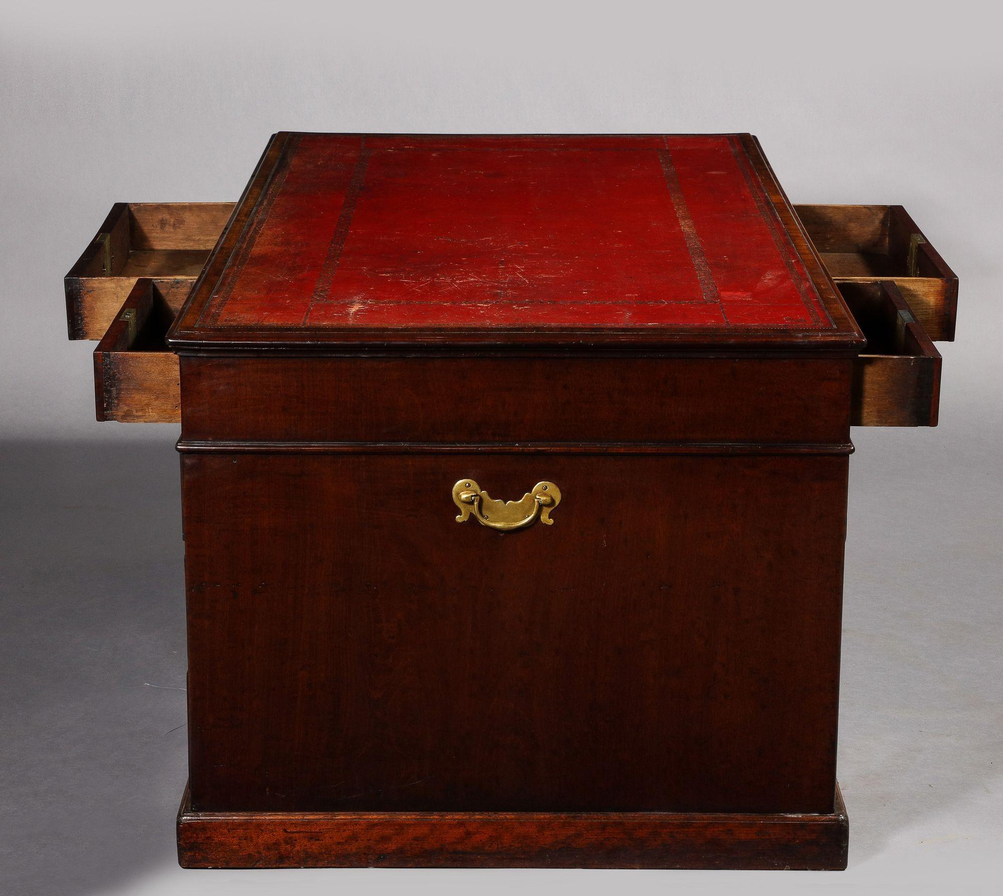 George III Mahogany Partner's Desk For Sale 6