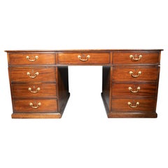 George III Mahogany Partners Desk