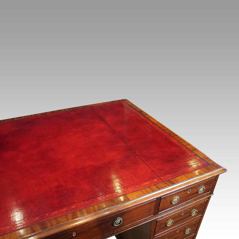 Early 19th Century George III Mahogany Partners Desk