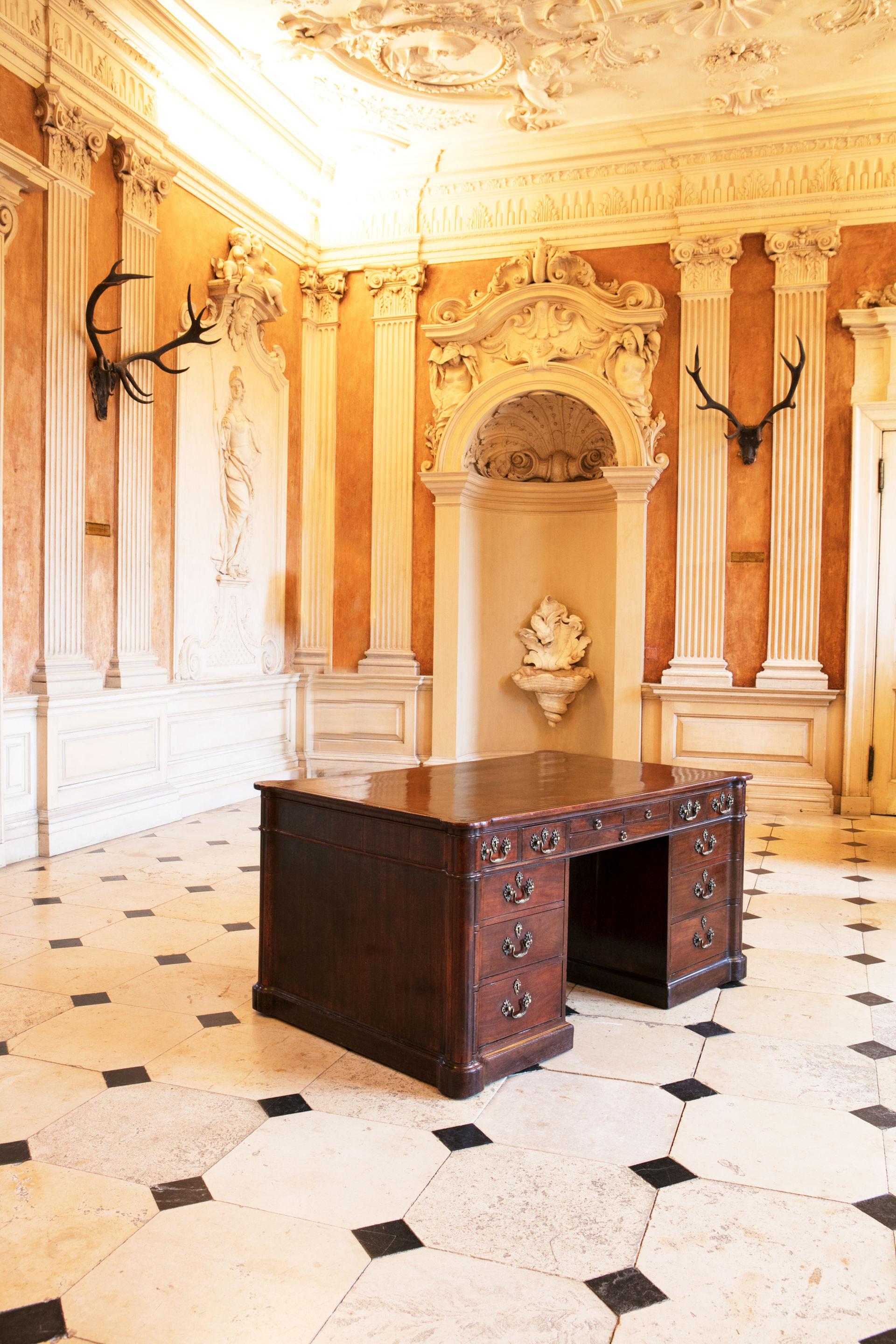 English George III Mahogany Partners Desk or Library Table
