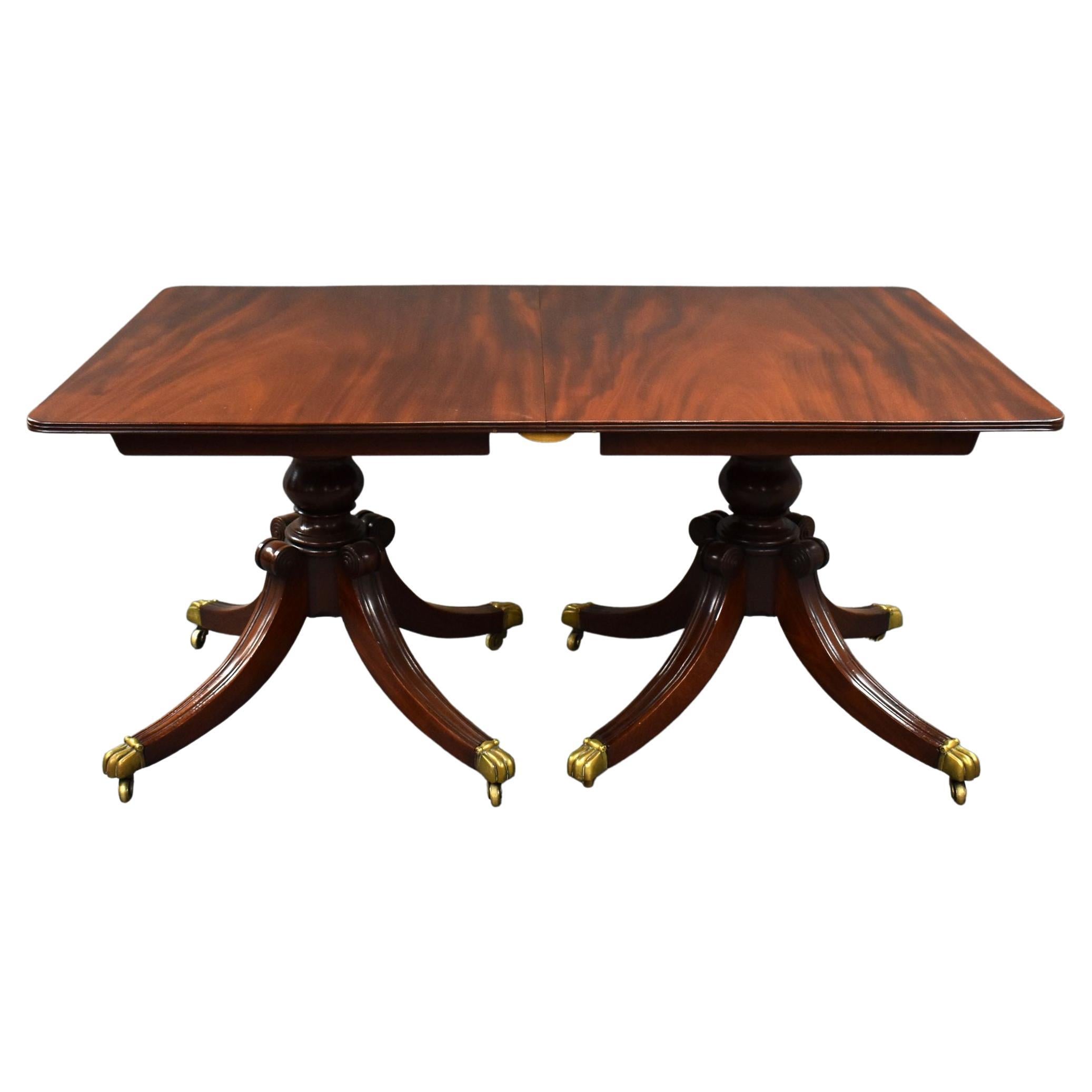 George III Mahogany Pedestal Dining Table