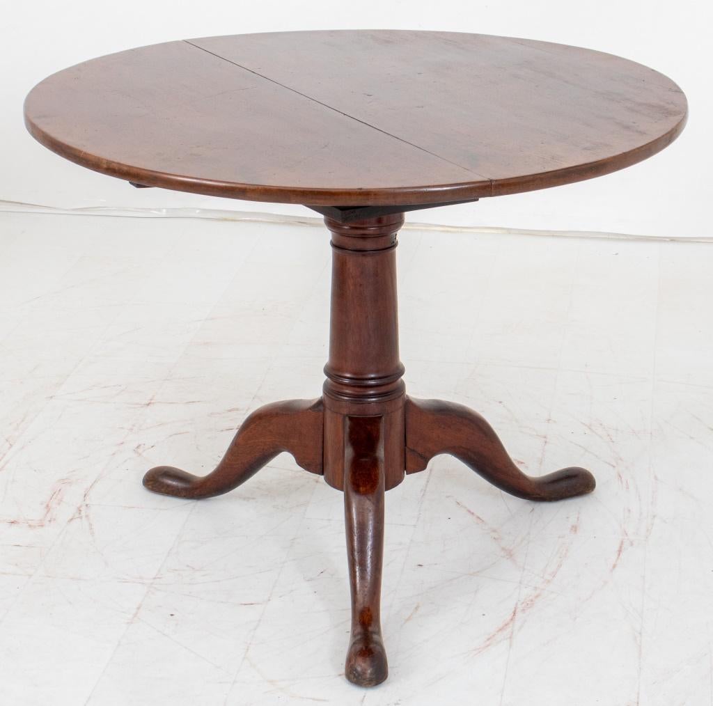 George III Mahogany Pedestal Tea Table 1