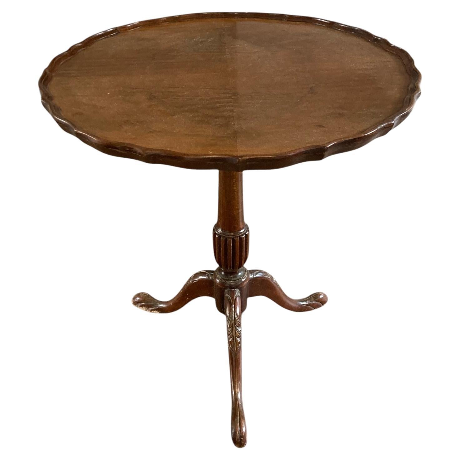 George III Mahogany Pie Crust Tilt top table late 1800's