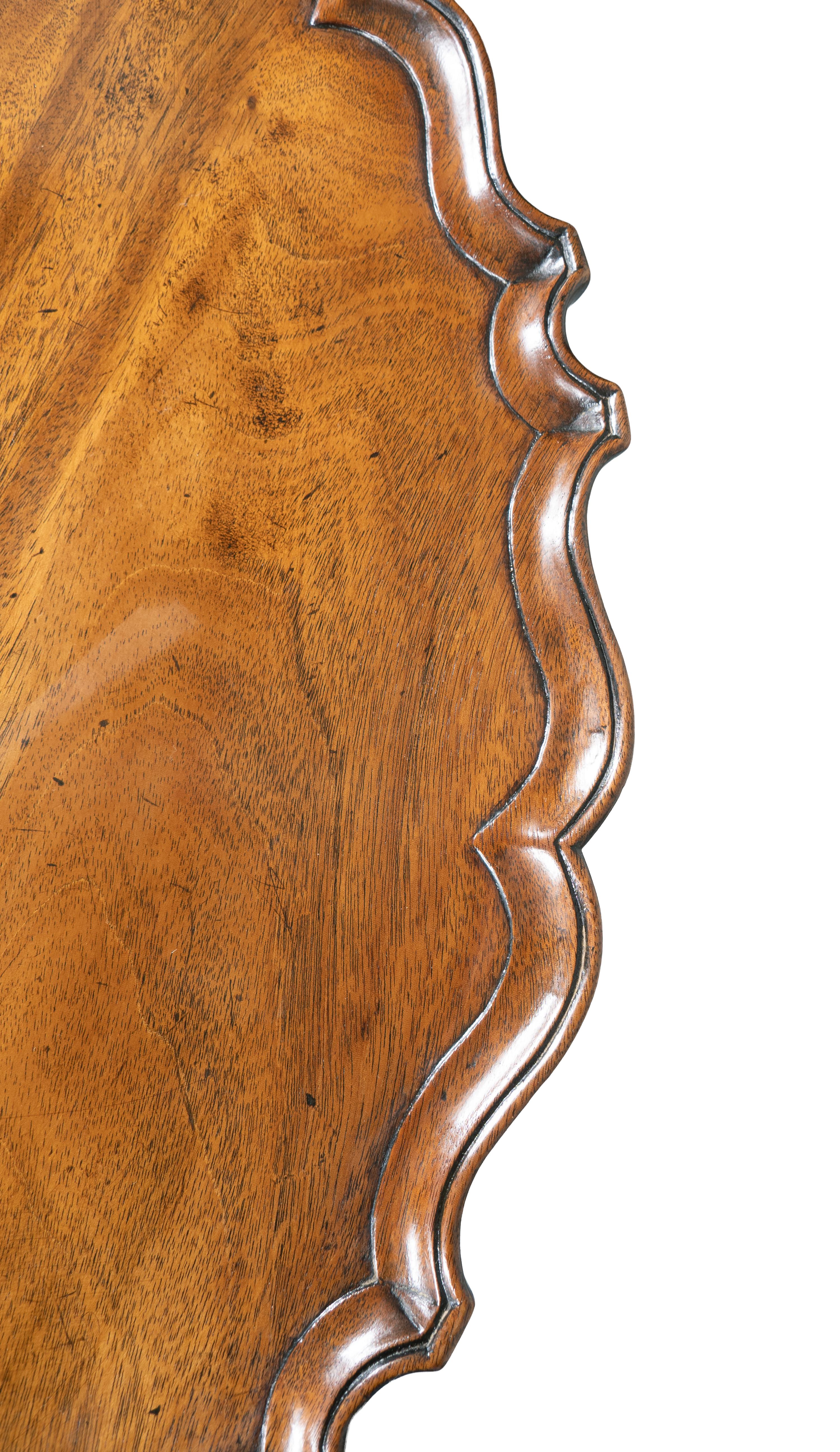 George III Mahogany Piecrust Tilt Top Table For Sale 6