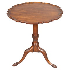 George III Mahagoni Piecrust Tilt Top Tisch