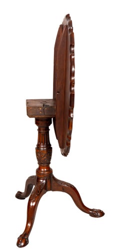 George III Mahogany Piecrust Tilt Top Tea Table