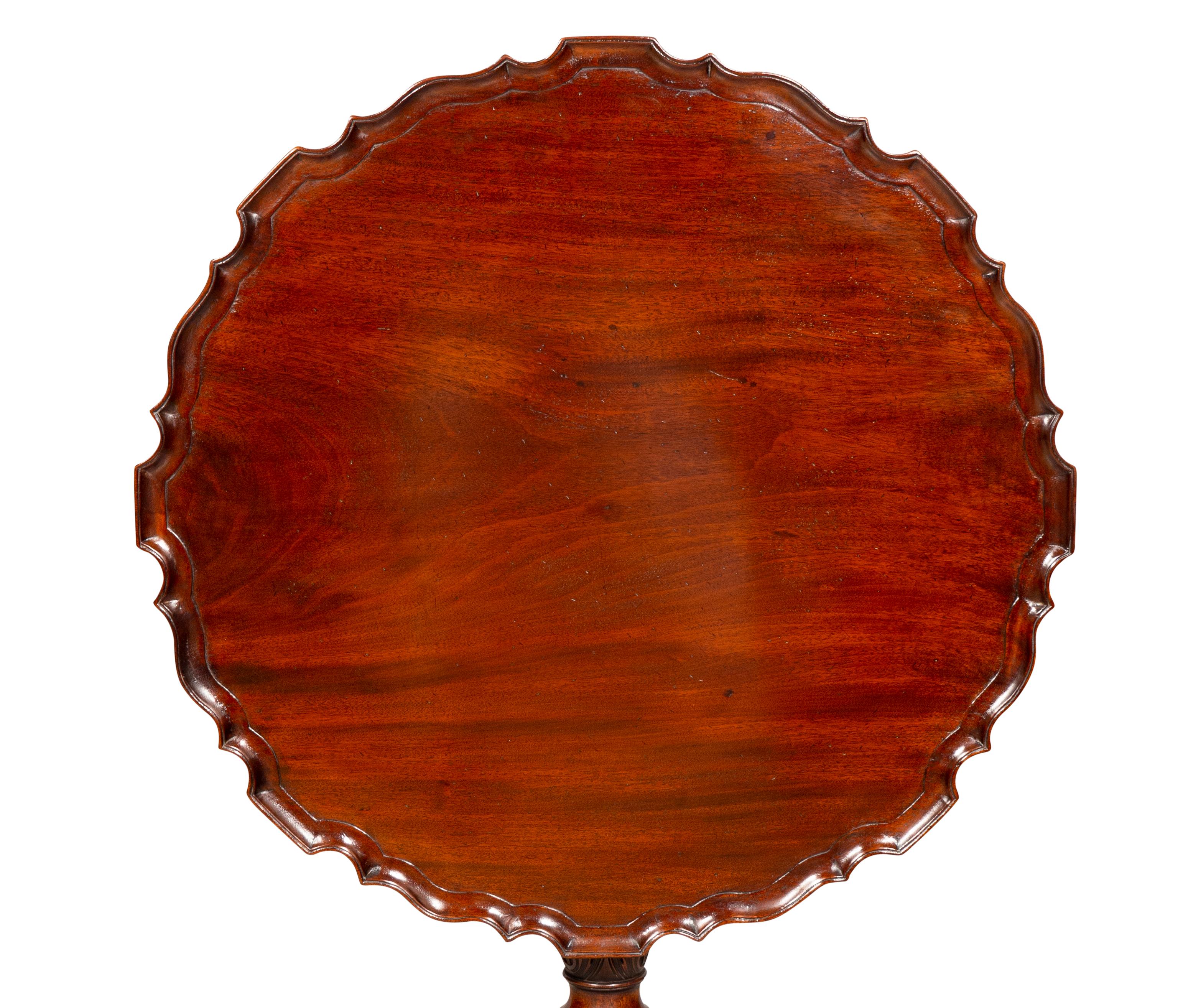 George III Mahogany Piecrust Tilt Top Tea Table 3