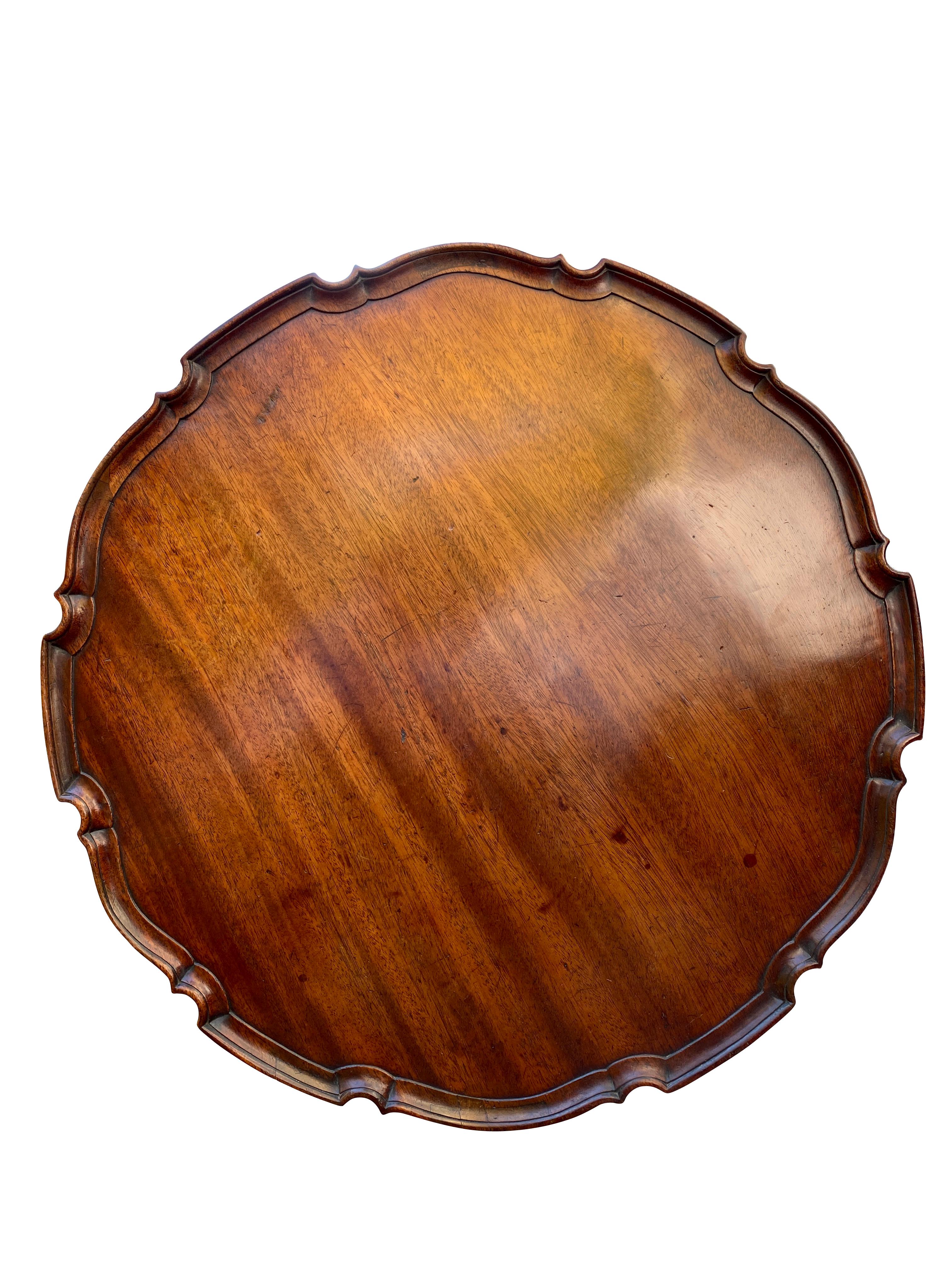 George III Mahogany Piecrust Top Tilt-Top Table 4