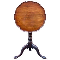 George III Mahogany Piecrust Top Tilt-Top Table