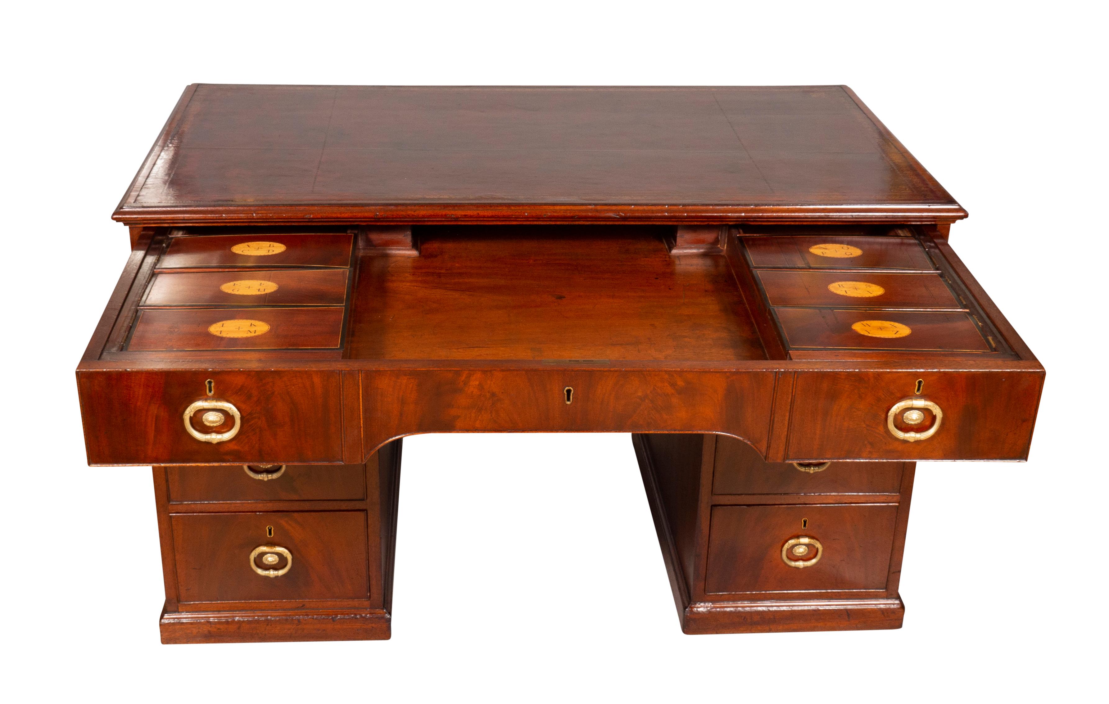 George III Mahogany Rent Desk by Gillows of Lancaster For Sale 5